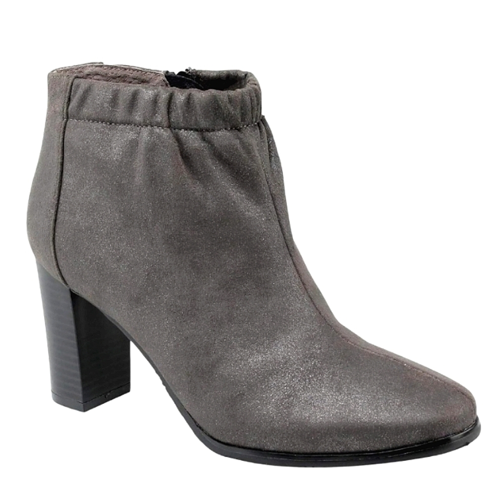Antelope Gray Soft Suede Ankle Boots